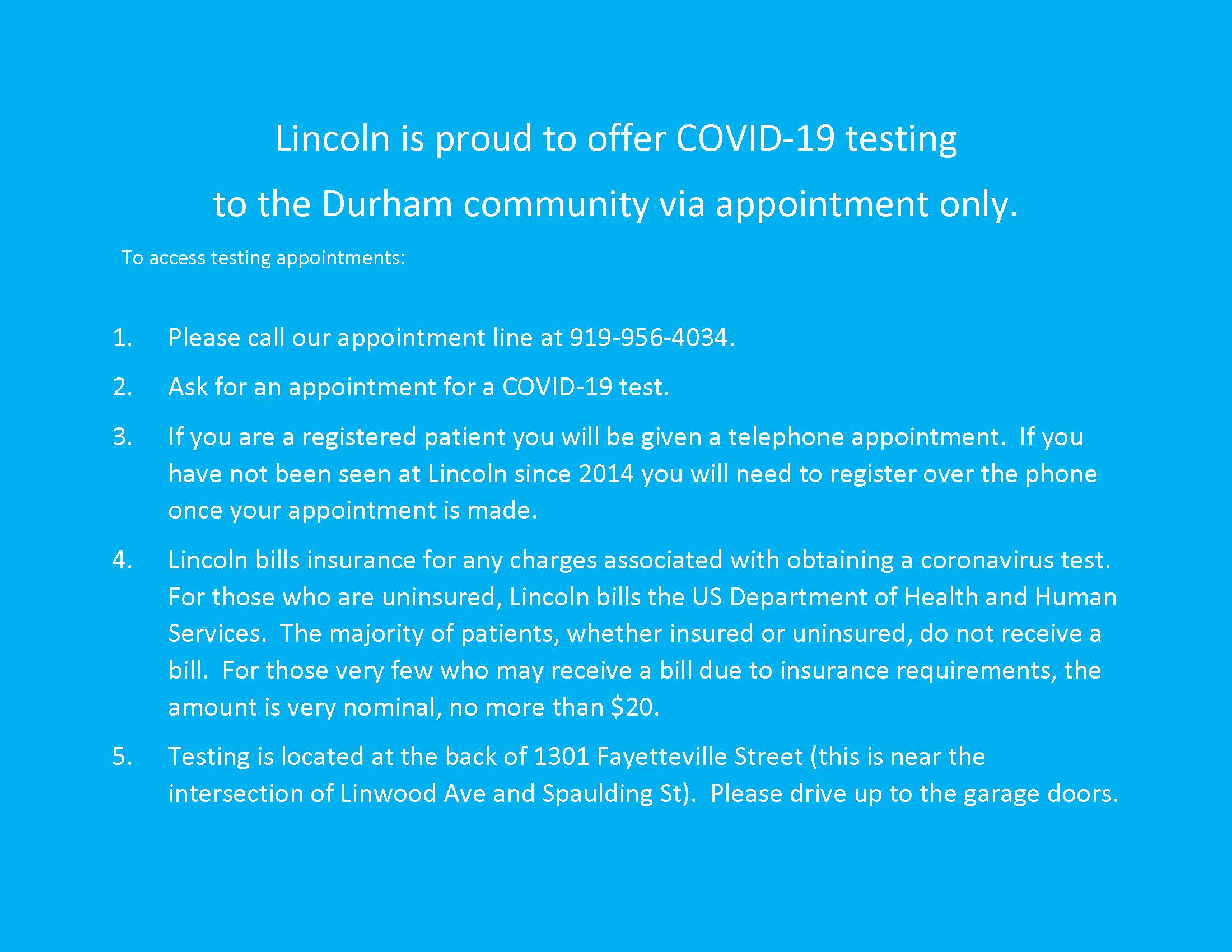 Lincoln Health Department Durham Nc