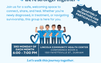 Prostate Support Group – 3rd Monday of each month 6PM – 7PM